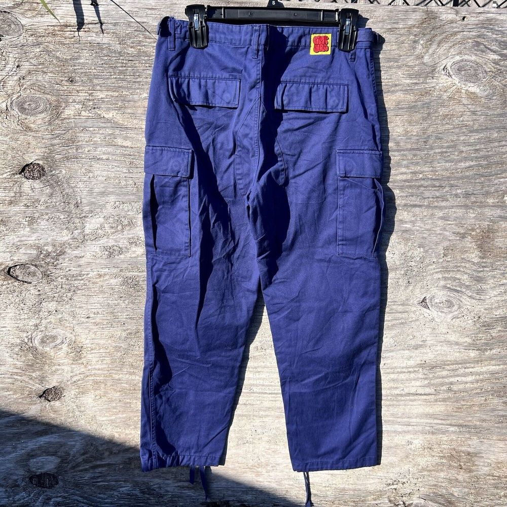 Men's Blue Cargo Pants - Picture 4 of 10